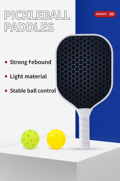 Tyson’s Fiberglass Pickleball Paddle Set – Single Paddle + 2 Balls + Zipper Case