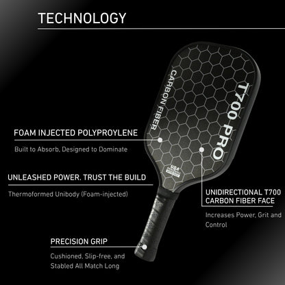 Tysons Pickleball Paddle T-700 Pro-Blackout