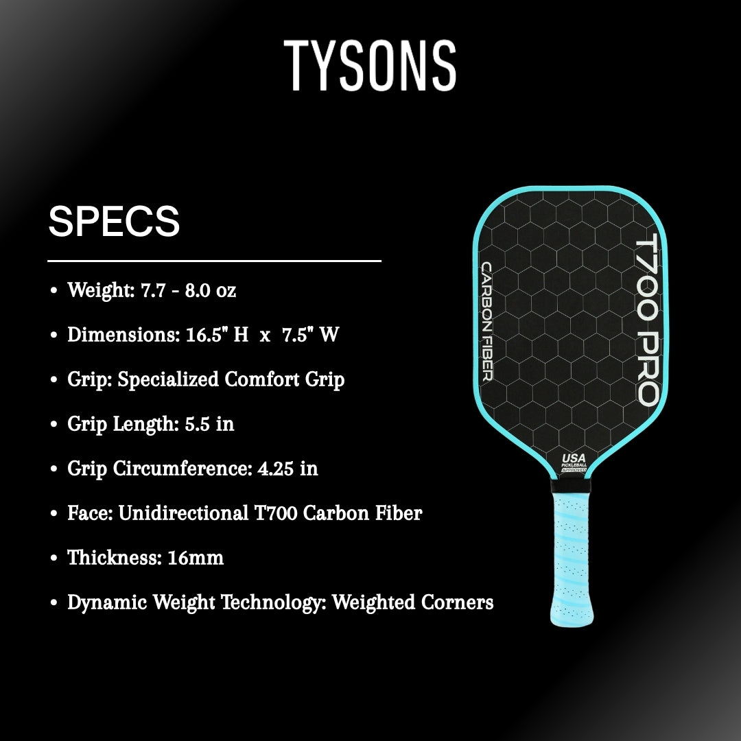 Tysons Pickleball Paddle T-700 Pro-Velocity